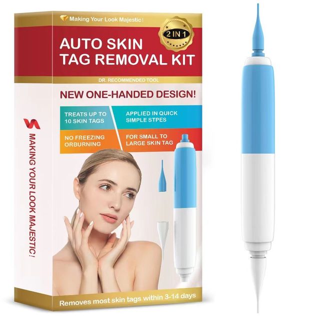 2In1 Painless Auto Skin Tag Mole Wart Removal Kit Face Skin Care  Body Wart and Dot Treatment Remover Plantar Warts Corn Removal