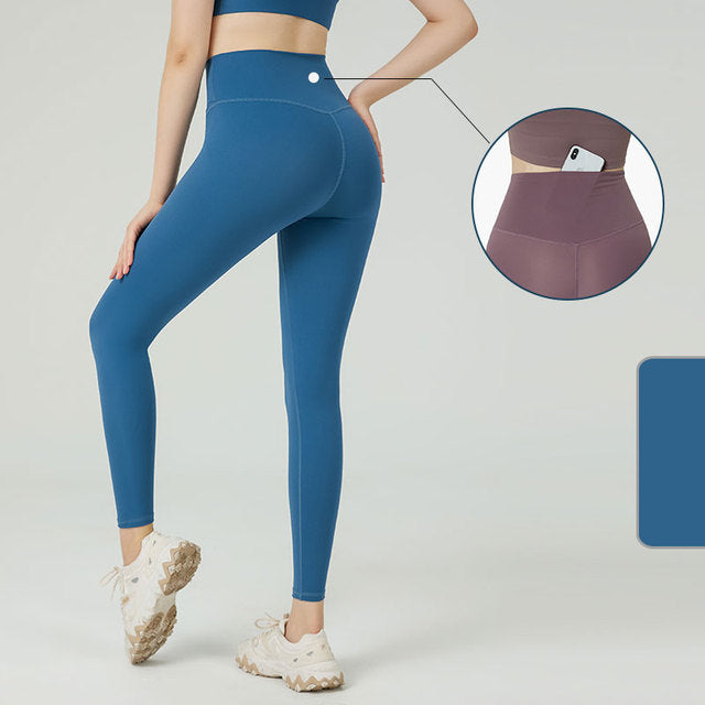 Push Up Sports Tights for Women Naked Feeling Mesh High Waist Leggings with Pockets  Gym Clothing Fitness Women's Legging Pants - AliExpress