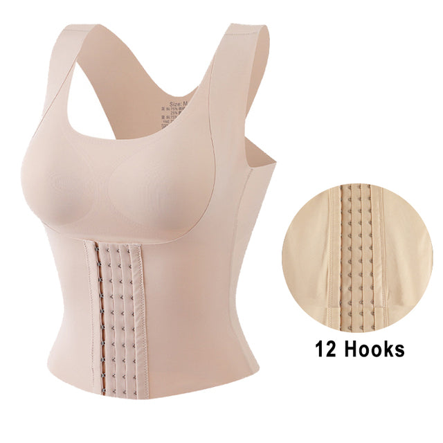 Shapewear Full Coverage Bra 3row Hook Adjustment Bust Alignment & Surgical  Wear Beige at  Women's Clothing store