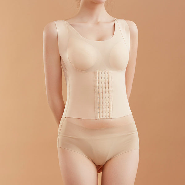 Women Reductive Girdle Posture Corrector Bra Seamless Underwear Sheath Slimming Corset Tops Tummy Control Body Shaper Tank Top